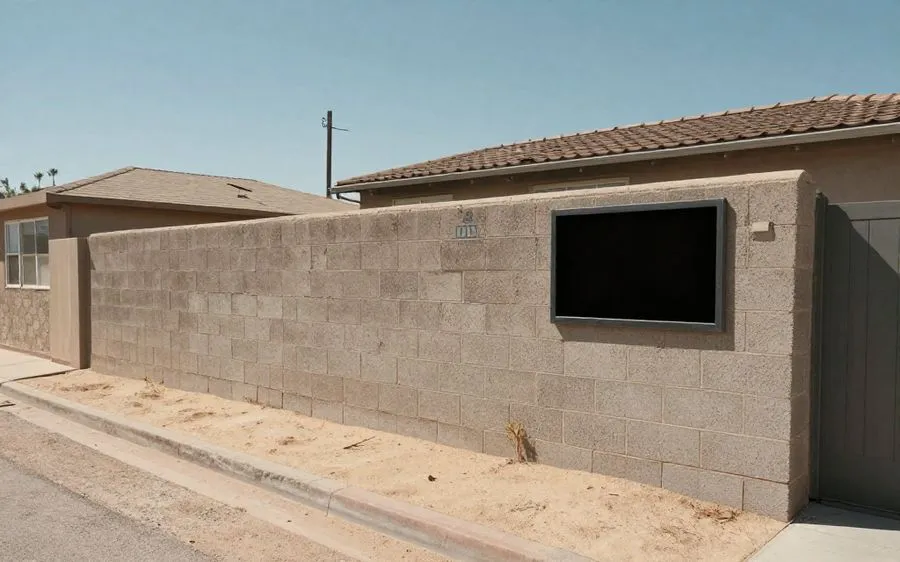A seven-foot stuccoed block wall along a rear property line in Chandler